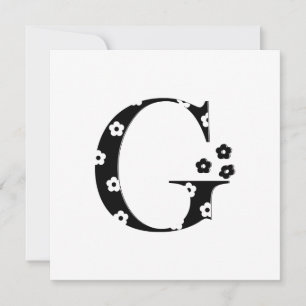 Blume Muster Buchstabe G