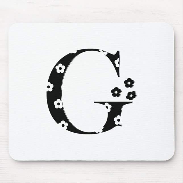 Blume Muster Buchstabe G Mousepad (Vorne)
