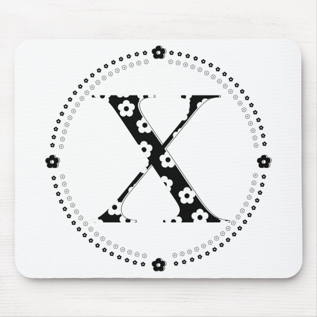 Blume Muster Buchstabe X Mousepad (Vorne)