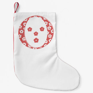 Blume Muster Buchstaben O (rot) Kleiner Weihnachtsstrumpf