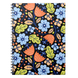 Blume Muster bunt leuchtend Notizblock