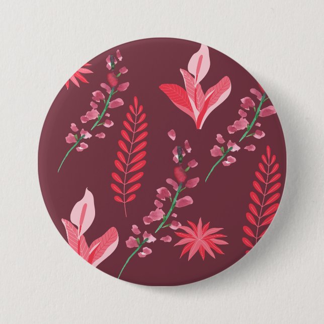 Blume Muster. Button (Vorderseite)