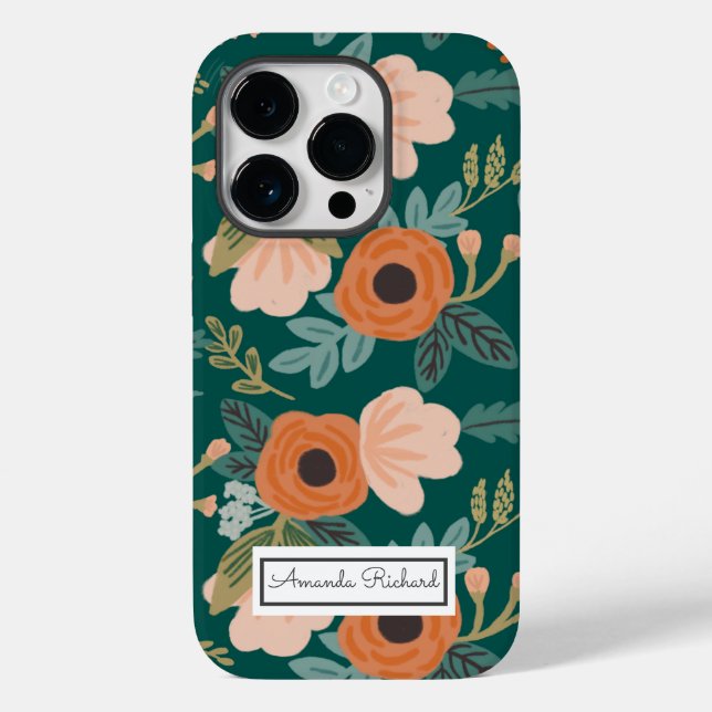 Blume Muster Case-Mate iPhone Fall 14 Pro Hülle (Rückseite)