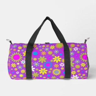 Blume-Muster der 1960er Jahre Duffle Bag