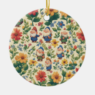 Blume Muster-Design Keramik Ornament