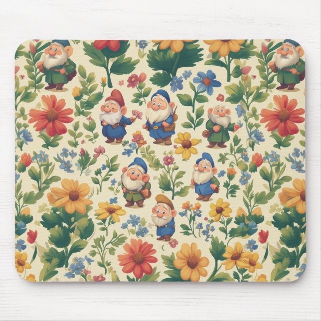 Blume Muster-Design Mousepad (Vorne)