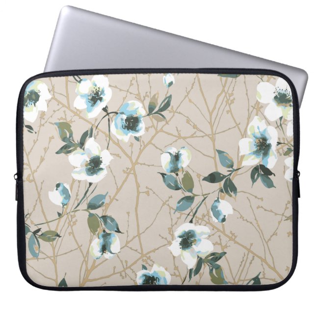 Blume Muster Design Textil Illustration, Patt Laptopschutzhülle (Vorderseite)