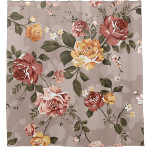 Blume Muster Design Textil Illustrationsblume, a Duschvorhang