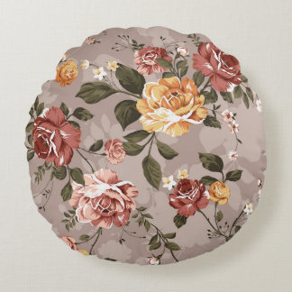 Blume Muster Design Textil Illustrationsblume, a Rundes Kissen