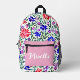 Blume Muster Druckausschnitt Nähtasche Bedruckter Rucksack