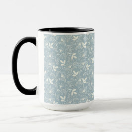 Blume Muster Federflur Combo Tasse