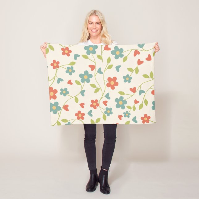 Blume Muster Fleece Blanket (Beispiel)