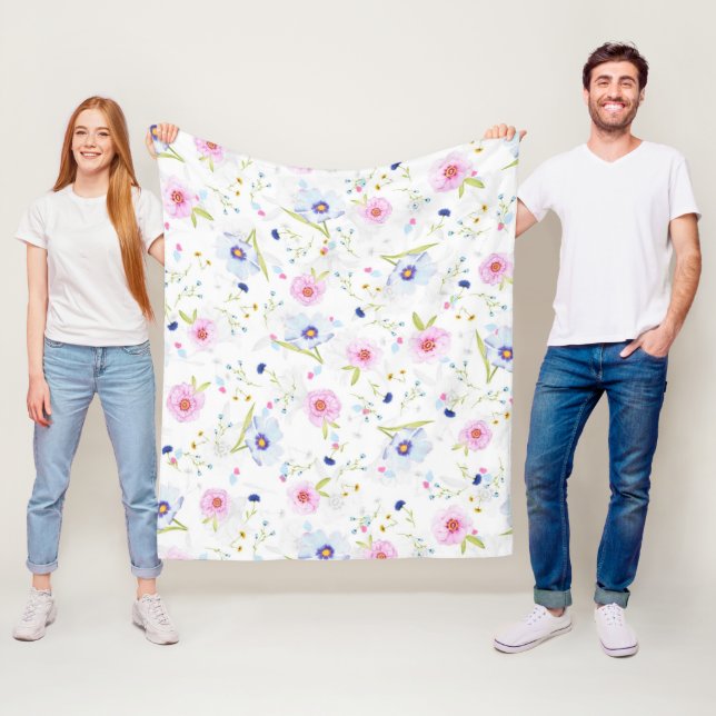 Blume Muster Fleece Blanket (Beispiel)