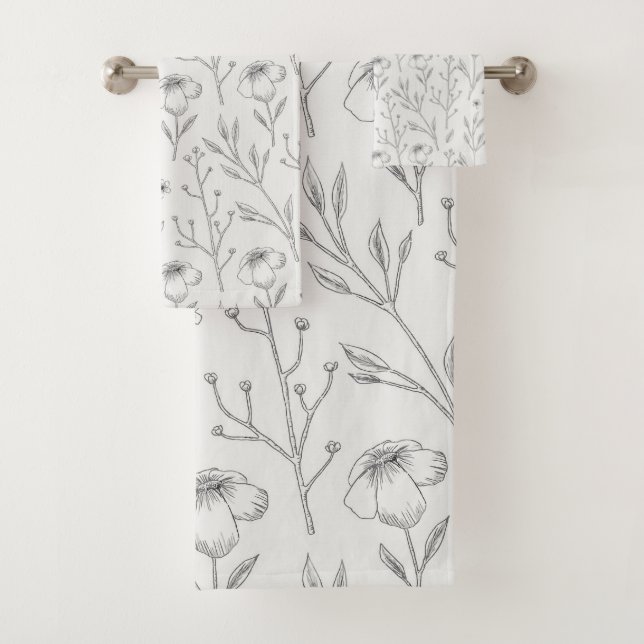 Blume Muster Frühjahrsmuster Badhandtuch Set (Insitu)