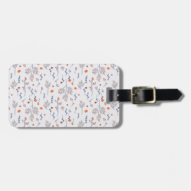 Blume Muster Frühjahrsmuster Gepäckanhänger (Vorderseite horizontal)