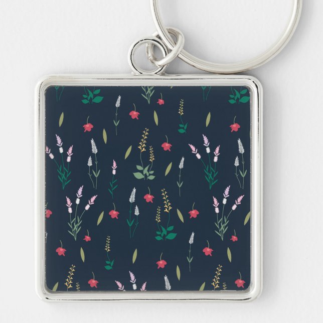 Blume Muster Frühjahrsmuster Schlüsselanhänger (Vorne)