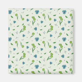 Blume Muster Frühjahrsplatz Magnet