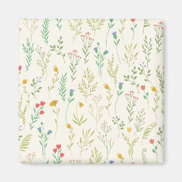 Blume Muster Frühjahrsplatz Magnet