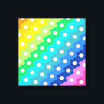 Blume-Muster für Hell-Regenbogen Geometric Hexagon Leinwanddruck<br><div class="desc">Blume-Muster für Hell-Regenbogen Geometric Hexagon</div>