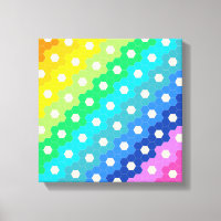 Blume-Muster für Hell-Regenbogen Geometric Hexagon