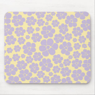 Blume Muster - gelb und Lila Mousepad