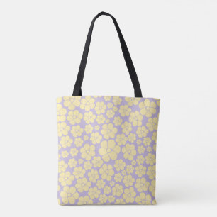 Blume Muster - gelb und Lila Tasche