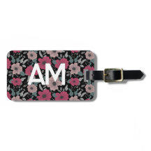 Blume Muster Gepäckmarke