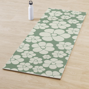Blume Muster - Grün Yogamatte