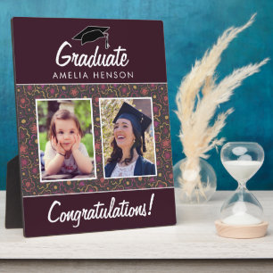 Blume Muster Herzlichen Glückwunsch Graduate 2 Fot Fotoplatte