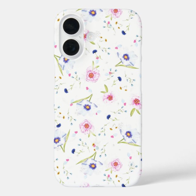 Blume Muster iPhone Case (Rückseite)
