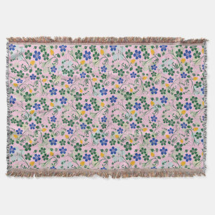 Blume Muster kleine Blume 13.w LPink BG Decke
