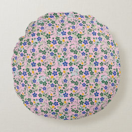 Blume Muster kleine Blume 13.w LPink BG Rundes Kissen