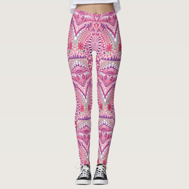 Blume Muster Leggings (Vorderseite)