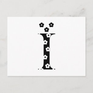 Blume Muster Letter I Postkarte