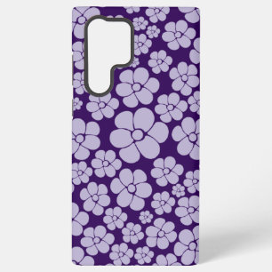 Blume Muster - Lila Drehkissen Samsung Galaxy Hülle