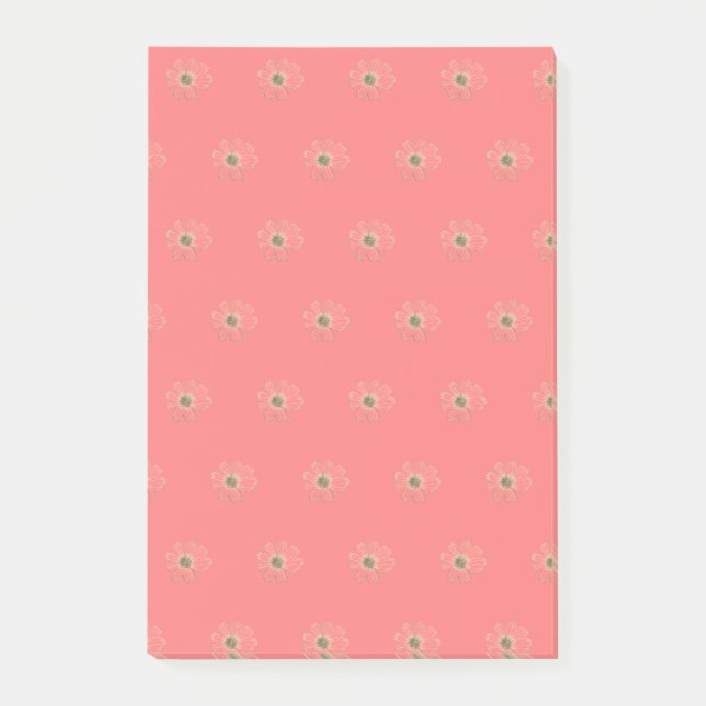 Blume Muster Post-it-Hinweise Post-it Klebezettel (Vorderseite)