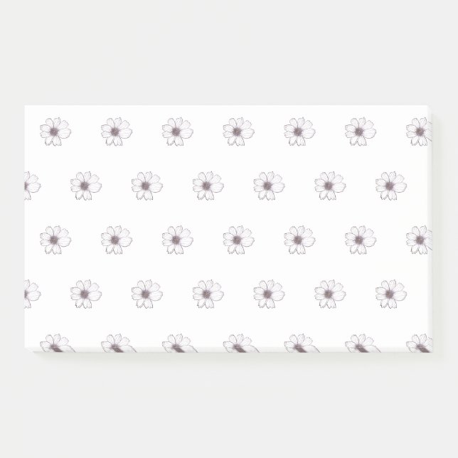 Blume Muster Post-it-Hinweise Post-it Klebezettel (Vorderseite)