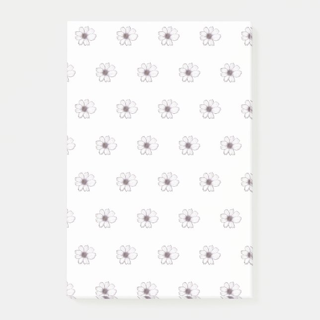 Blume Muster Post-it-Hinweise Post-it Klebezettel (Vorderseite)