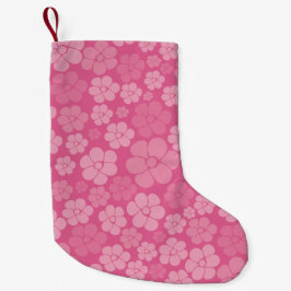 Blume Muster - rosa Kleiner Weihnachtsstrumpf