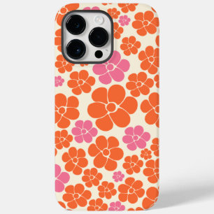 Blume Muster - Rosa, orange und creme Case-Mate iPhone 14 Pro Max Hülle