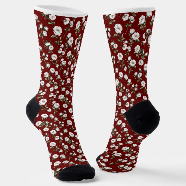 Blume Muster Socken (Gewinkelt)
