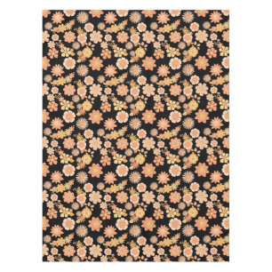 Blume Muster warm Farbe 11.wx4. Black BG Tischdecke