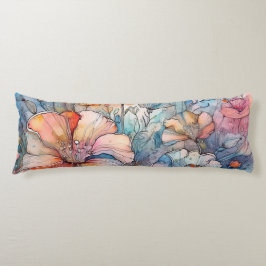 Blume Muster Wasserfarbe Seitenschläferkissen