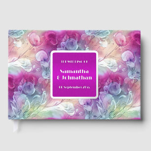 Blume Muster whimsical Sweetpea Aquarellfolie Gästebuch