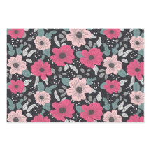 Blume Muster Wrapping Paper Flat Sheet Set 3