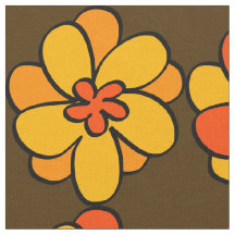 Blume-Mustergewebe im Stil der 1960er Jahre