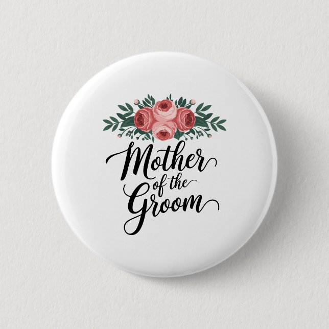 Blume Mutter der Polterabend Mama von der Erde Button (Vorderseite)