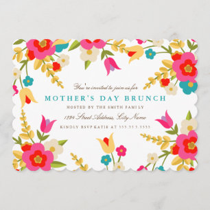 Blume Muttertag Einladung