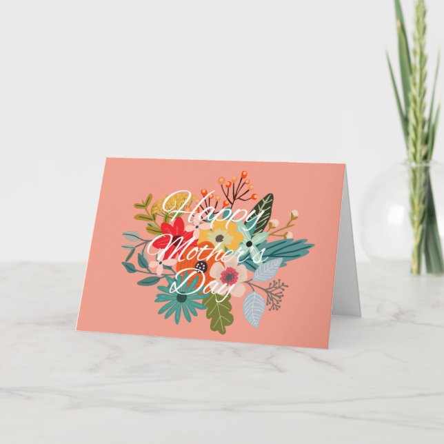 Blume Muttertag Karte (Vorderseite)