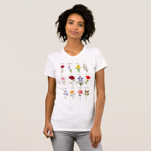 Blume nach Geburtsdatum Alle 12 Monate T - Shirt